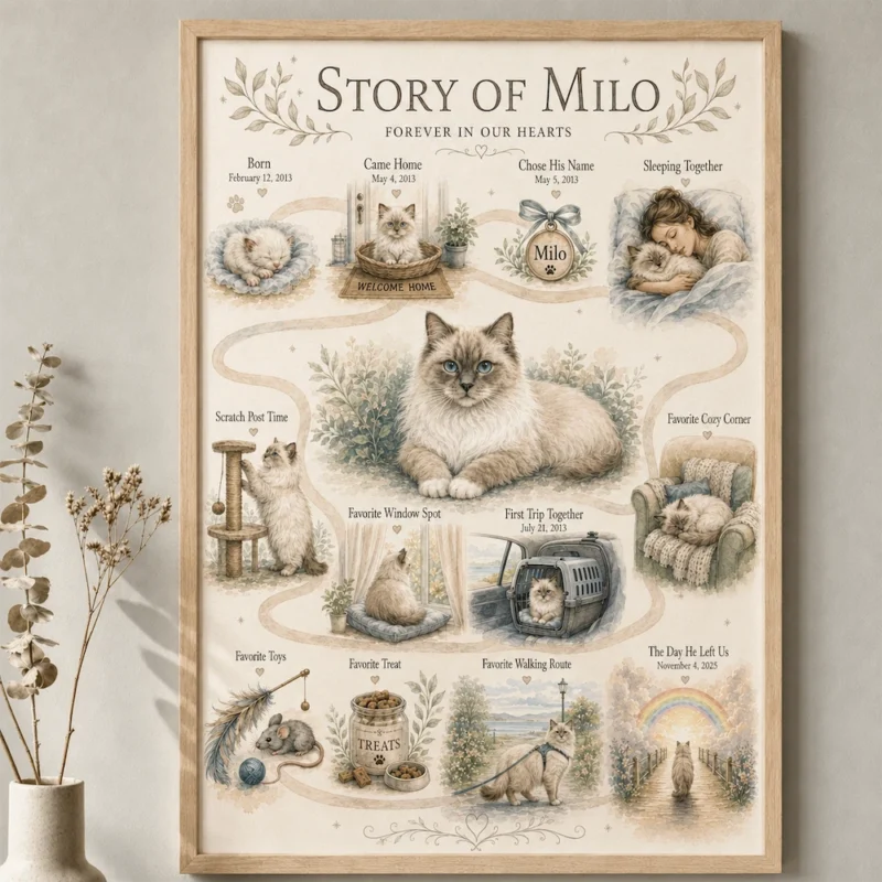 cat-memorial-map-cat-loss-remembrance-gift-1 Cat memorial map print gift for cat loss remembrance
