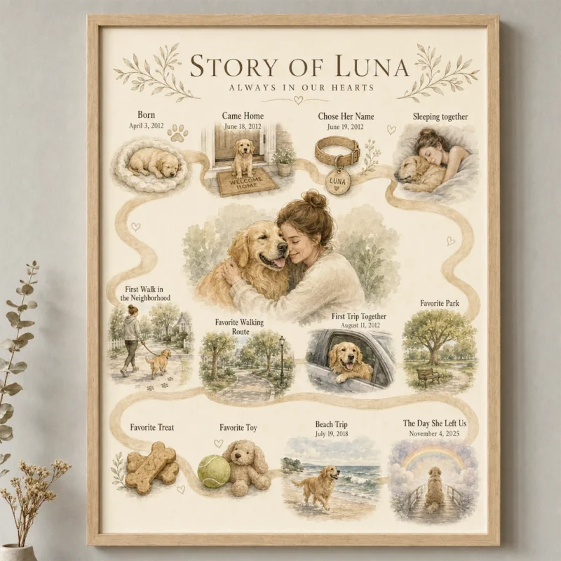 dog-memorial-map-Dog-loss-remembrance-gift-6 dog memorial map print for pet loss remembrance gift
