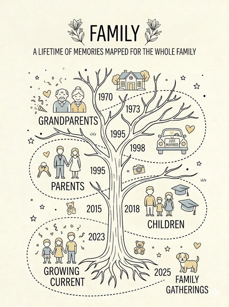 Family gift — personalized map for grandparents and family