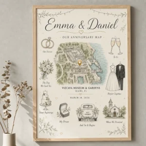 Wedding Anniversary Map